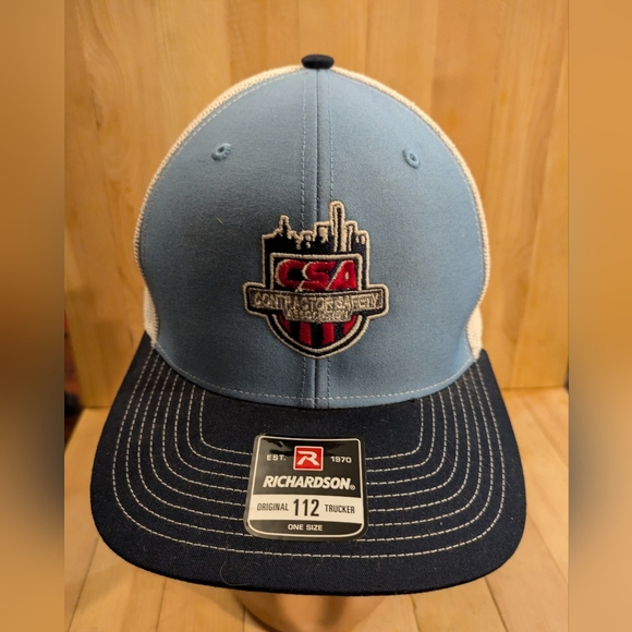 Blue and Navy Trucker Hat - Picture 2 of 8